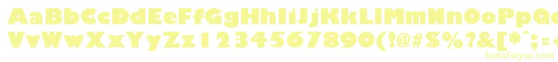 GiliganBlack Font – Yellow Fonts on White Background