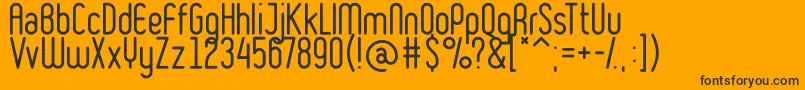 RulerLight Font – Black Fonts on Orange Background