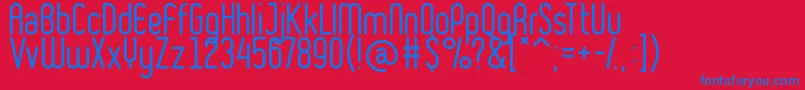 RulerLight Font – Blue Fonts on Red Background