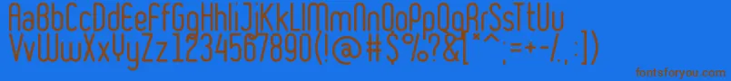 RulerLight Font – Brown Fonts on Blue Background