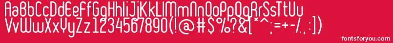 RulerLight Font – White Fonts on Red Background