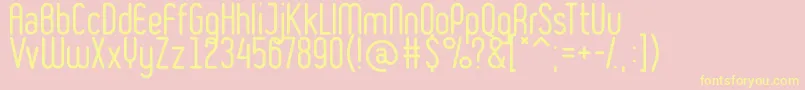 RulerLight Font – Yellow Fonts on Pink Background