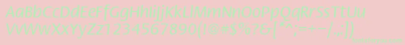 fuente Fst – Fuentes Verdes Sobre Fondo Rosa