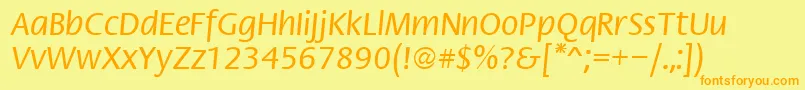 More about Fst Font Fst Font – Orange Fonts on Yellow Background