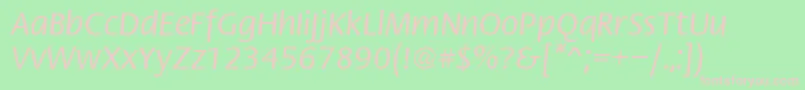 Fst Font – Pink Fonts on Green Background