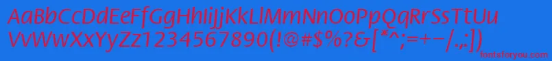Fst Font – Red Fonts on Blue Background