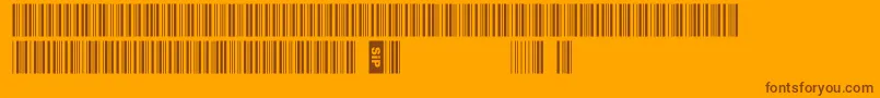 Fonte KODE39Hidden – fontes marrons em um fundo laranja