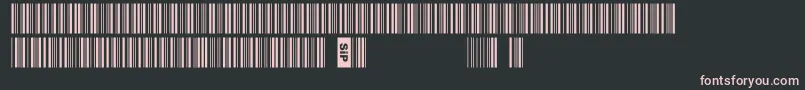 フォントKODE39Hidden – 黒い背景にピンクのフォント
