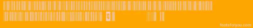 フォントKODE39Hidden – オレンジの背景にピンクのフォント