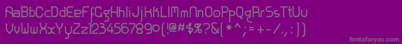 フォントZolofbi – 紫の背景に灰色の文字