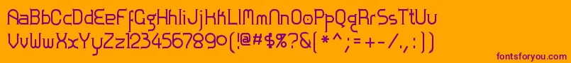 Zolofbi Font – Purple Fonts on Orange Background