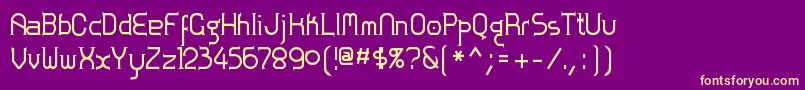 Zolofbi Font – Yellow Fonts on Purple Background