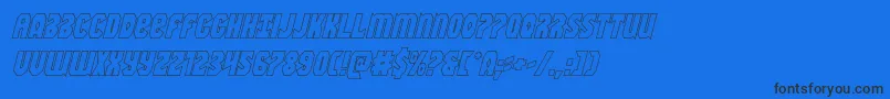 Warnationoutital Font – Black Fonts on Blue Background