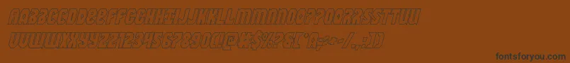 Warnationoutital Font – Black Fonts on Brown Background