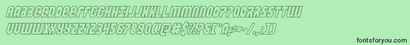 Warnationoutital Font – Black Fonts on Green Background