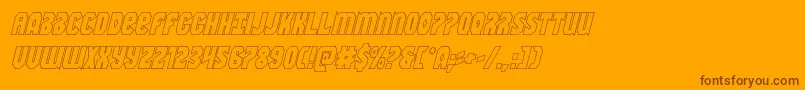 Warnationoutital Font – Brown Fonts on Orange Background