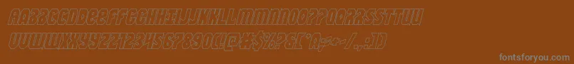 Warnationoutital Font – Gray Fonts on Brown Background