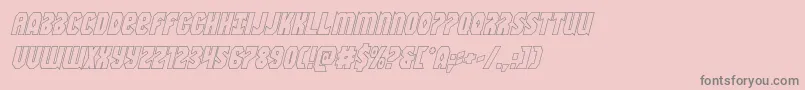 Warnationoutital Font – Gray Fonts on Pink Background