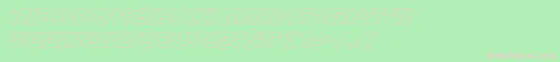 Warnationoutital Font – Pink Fonts on Green Background