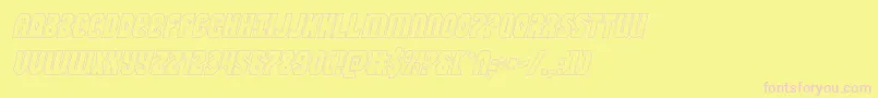 Warnationoutital Font – Pink Fonts on Yellow Background