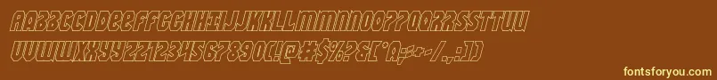 Warnationoutital Font – Yellow Fonts on Brown Background