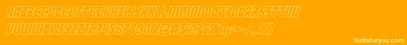 Warnationoutital Font – Yellow Fonts on Orange Background