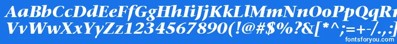 フォントMesouranSerifBlackSsiBoldItalic – 青い背景に白い文字