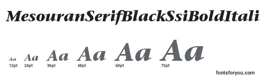 MesouranSerifBlackSsiBoldItalic Font Sizes