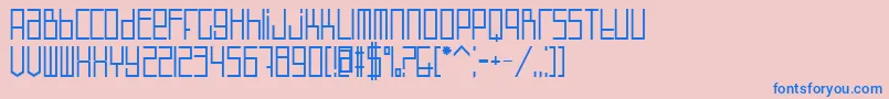 Defect Font – Blue Fonts on Pink Background