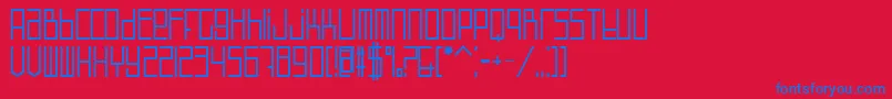 Defect Font – Blue Fonts on Red Background