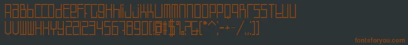 Weitere Informationen zur Defect-Schriftart Defect-Schriftart – Braune Schriften auf schwarzem Hintergrund