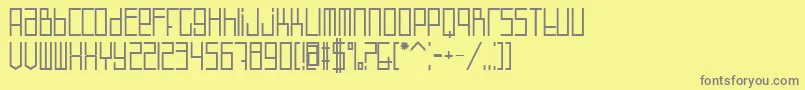 Defect Font – Gray Fonts on Yellow Background