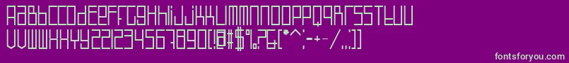 Defect Font – Green Fonts on Purple Background