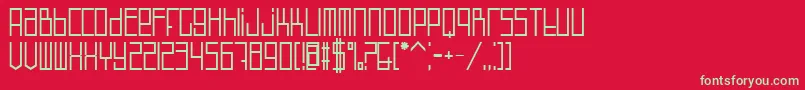 Defect Font – Green Fonts on Red Background