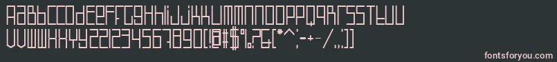 Defect Font – Pink Fonts on Black Background