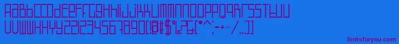 Defect Font – Purple Fonts on Blue Background