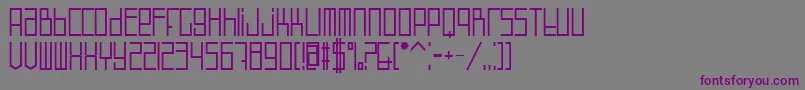 Fonte Defect – fontes roxas em um fundo cinza