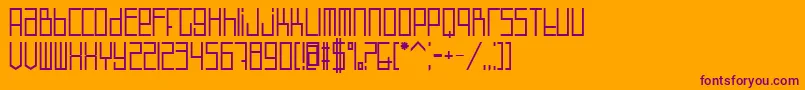Defect Font – Purple Fonts on Orange Background