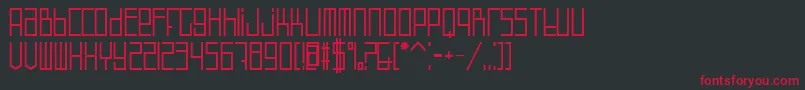フォントDefect – 黒い背景に赤い文字