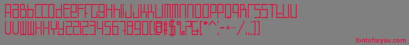 Defect Font – Red Fonts on Gray Background
