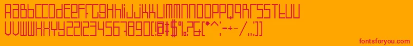 Defect Font – Red Fonts on Orange Background