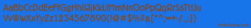 BelfortRegular Font – Brown Fonts on Blue Background