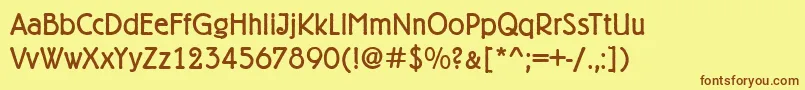 fuente BelfortRegular – Fuentes Marrones Sobre Fondo Amarillo
