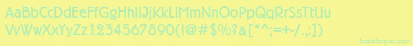 BelfortRegular Font – Green Fonts on Yellow Background