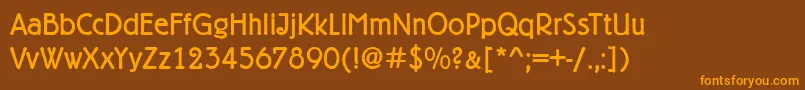BelfortRegular Font – Orange Fonts on Brown Background