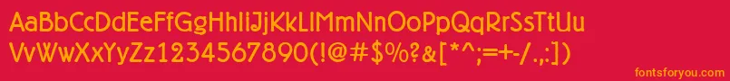 BelfortRegular Font – Orange Fonts on Red Background