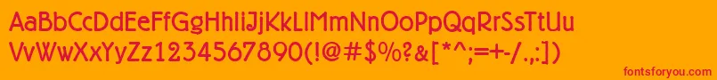 BelfortRegular Font – Red Fonts on Orange Background