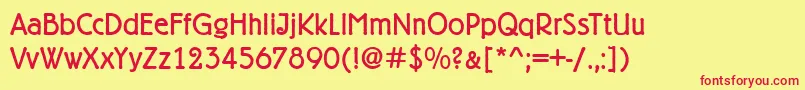 BelfortRegular Font – Red Fonts on Yellow Background