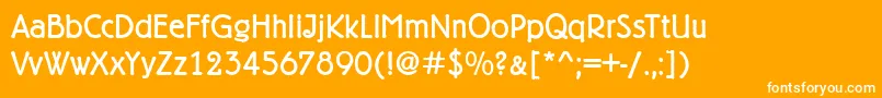 BelfortRegular Font – White Fonts on Orange Background