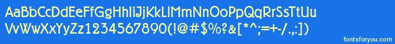 BelfortRegular Font – Yellow Fonts on Blue Background